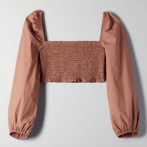 Aritzia Wilfred Cropped Blouse